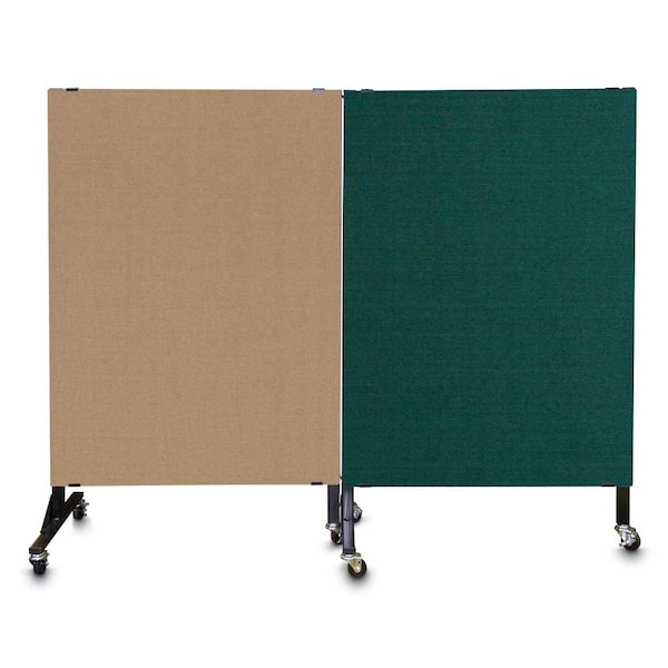 Enclosed Corkboard, 1 Door, 72"x48", 4" Fra